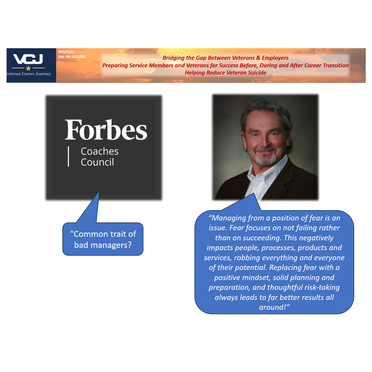 Our Co-founder Bill Kieffer, Highlighted in Forbes Coaches Council's Most Recent Article