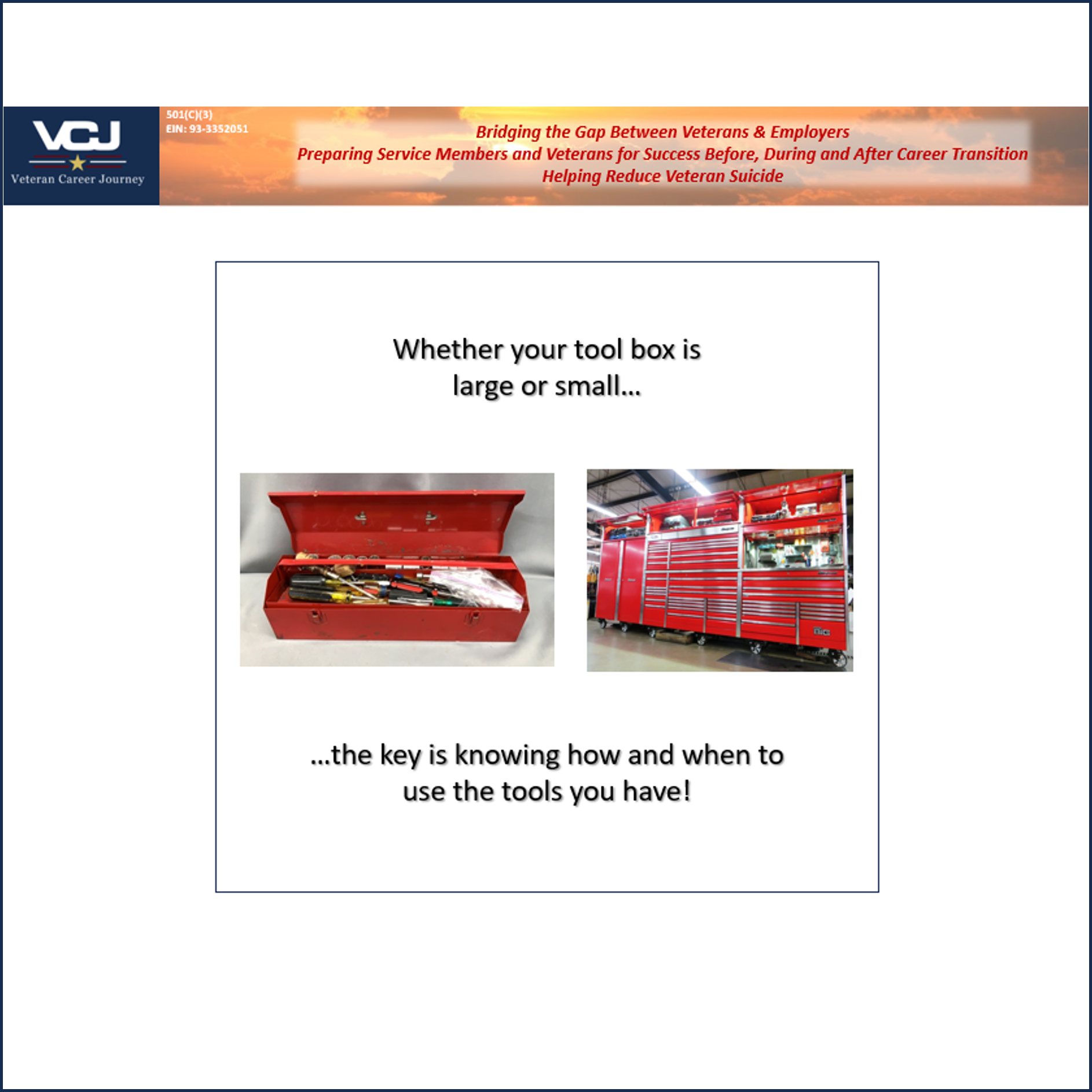 What's in Your Toolbox?