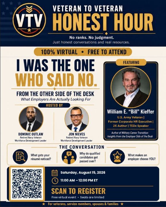 VCJ Shared Insights with Dominic Outlaw and Jon Nieves on their Veteran to Veteran Honest Hour Webcast